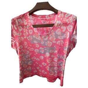 Kenneth Cole‎ Size XXL Pink & Gray Short Sleeve V-Neck Lightweight Pullover Tee